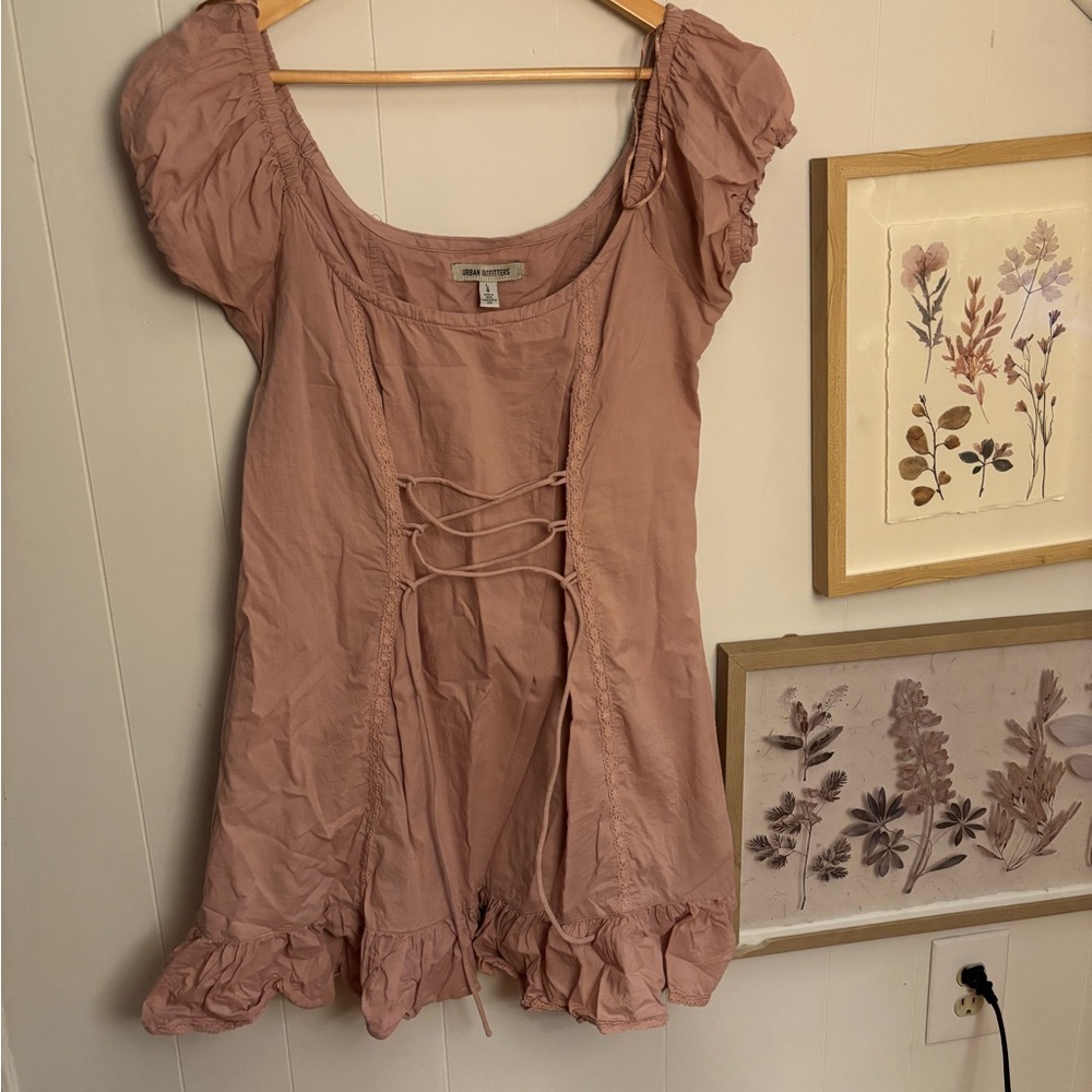 Urban Outfitters Light Pink Mini Corset Dress